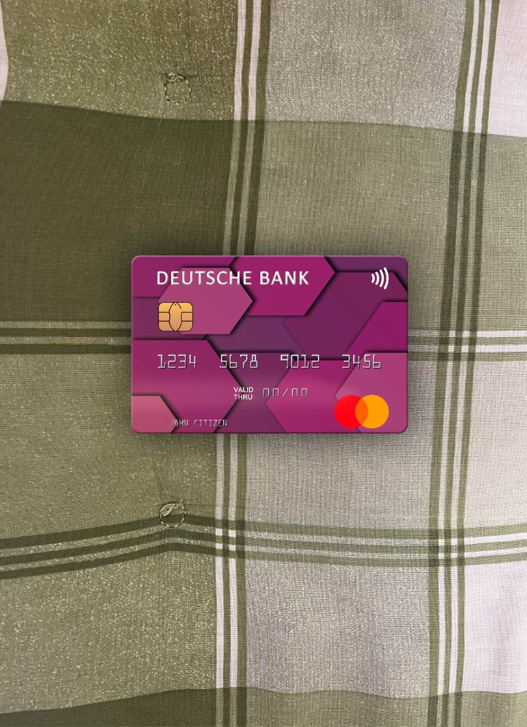 Download USA Deutsche Bank mastercard photolook front Photoshop template